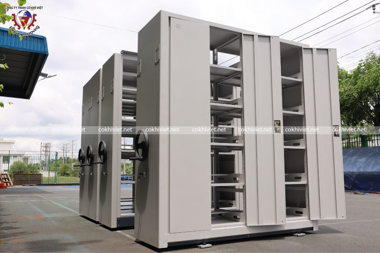 Kệ tay quay Mobile shelving - 4 tính năng nổi bật