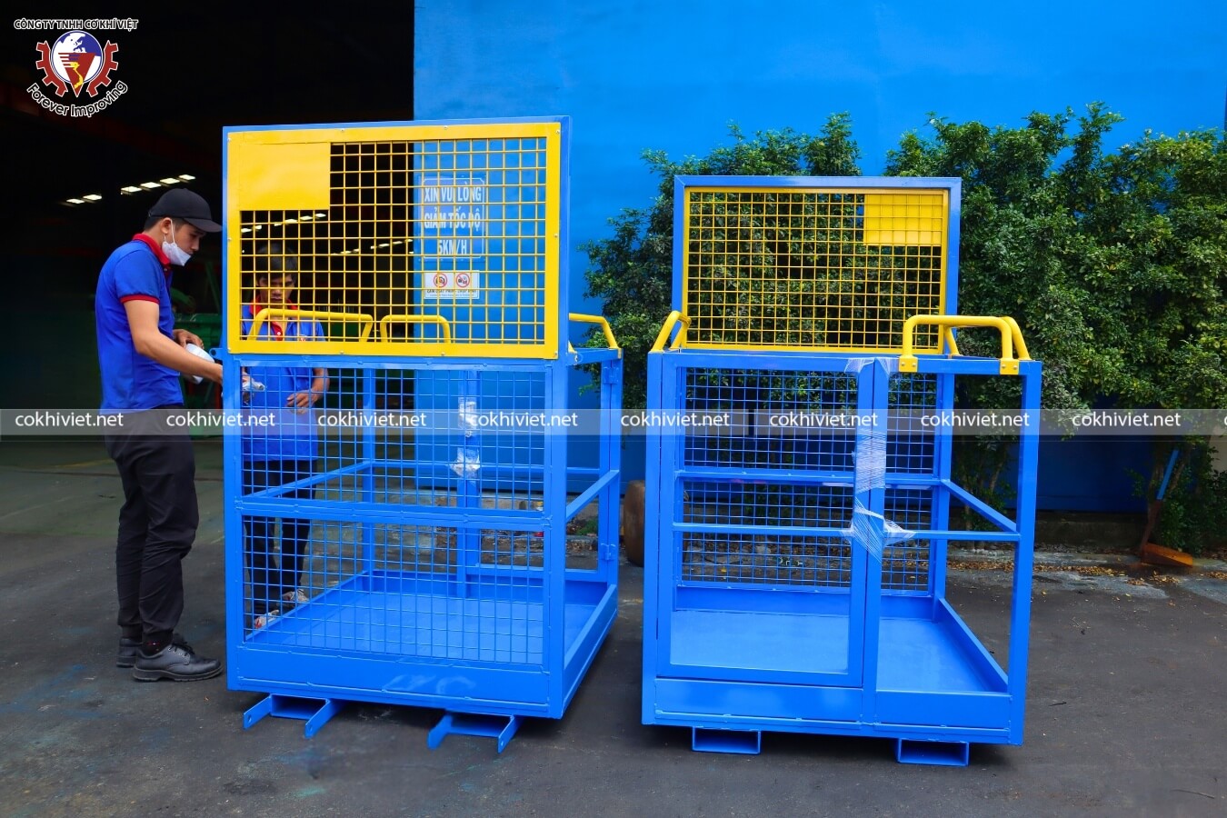 Lồng nâng người | Lồng đứng xe nâng
