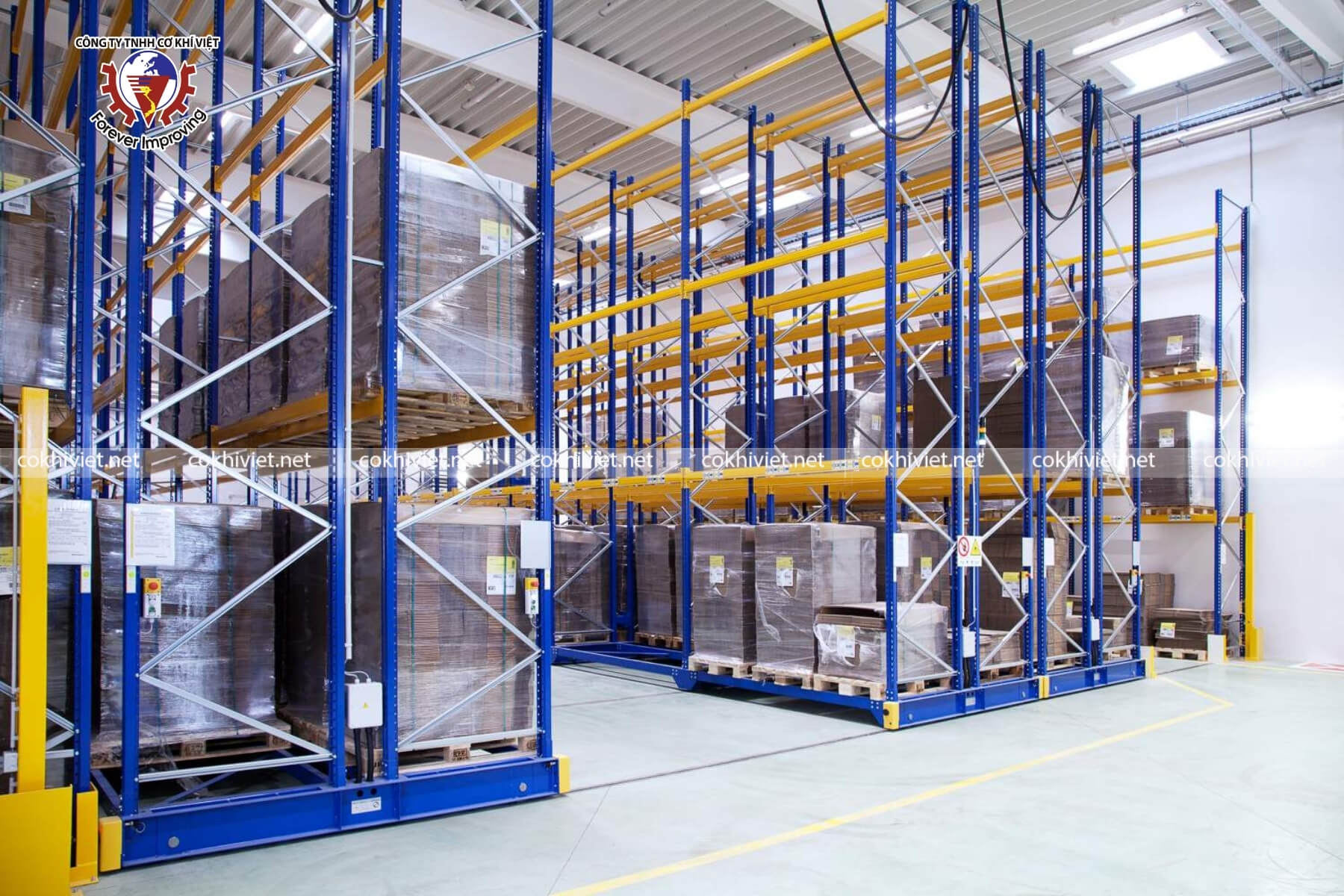 Kệ Mobile rack - Kệ Di dộng tối ưu không gian kho hàng 100%