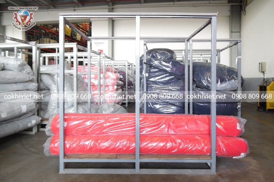 Pallet để vải, sản xuất pallet sắt ngành may
