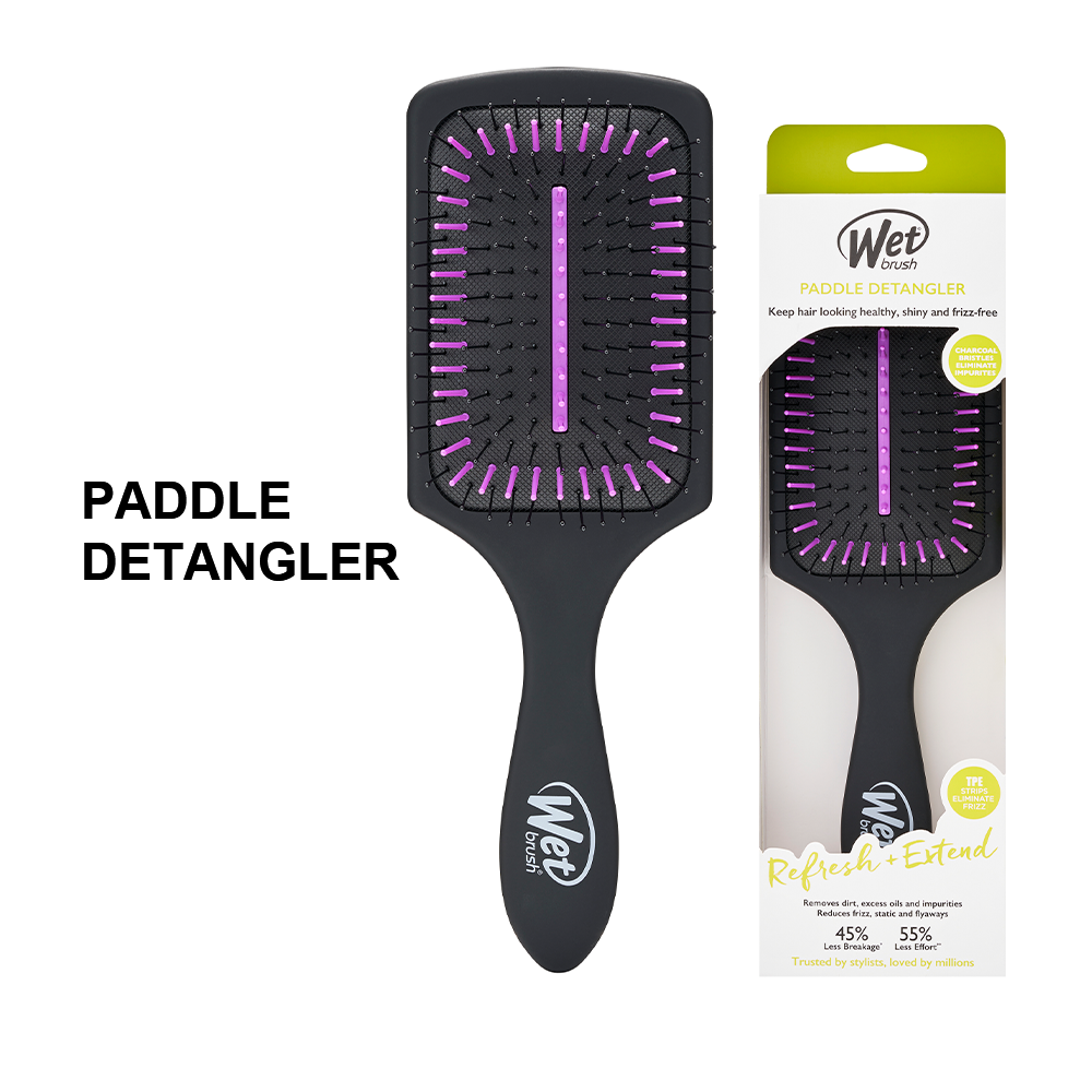 Lược chải tóc CHARCOAL INFUSED -ANTI-FRIZZ PADDLE – Wet Brush Lược chải tóc CHARCOAL INFUSED -ANTI-FRIZZ PADDLE – Wet Brush