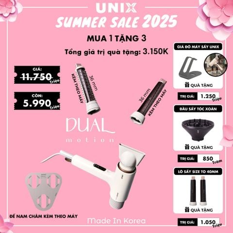 1001.Máy sấy UNIX - Dual Motion (Korea) + Quà tặng (combo 4 sản phẩm)