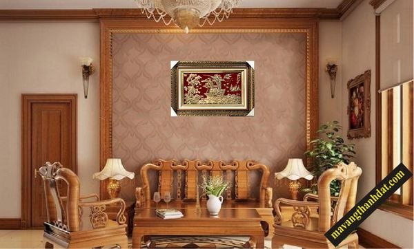  Tranh Đồng Thuận Buồm Xuôi Gió Mạ Vàng 80120 