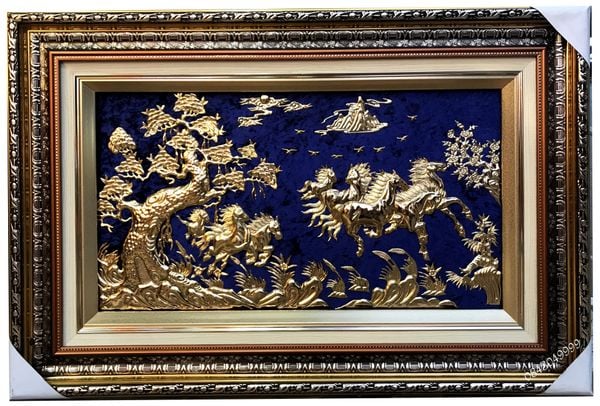  Tranh Mã đáo thành công mạ vàng 24k 90 x 166 