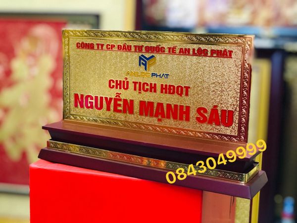  Biển Chức Danh Đồng Mạ Vàng An Lộc Phát 