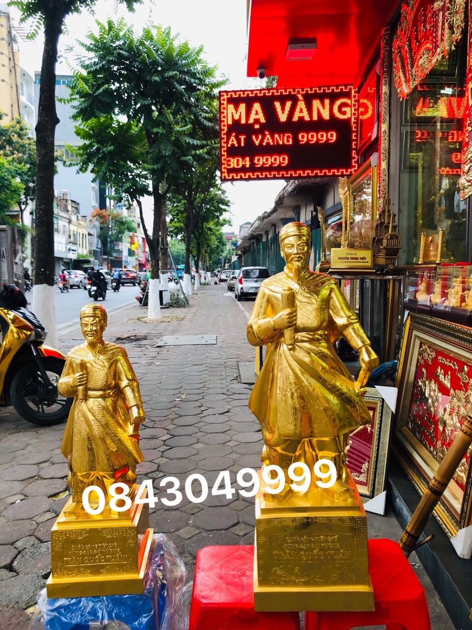  Tượng Trần Hưng Đạo Mạ Vàng 24K Cao 60 