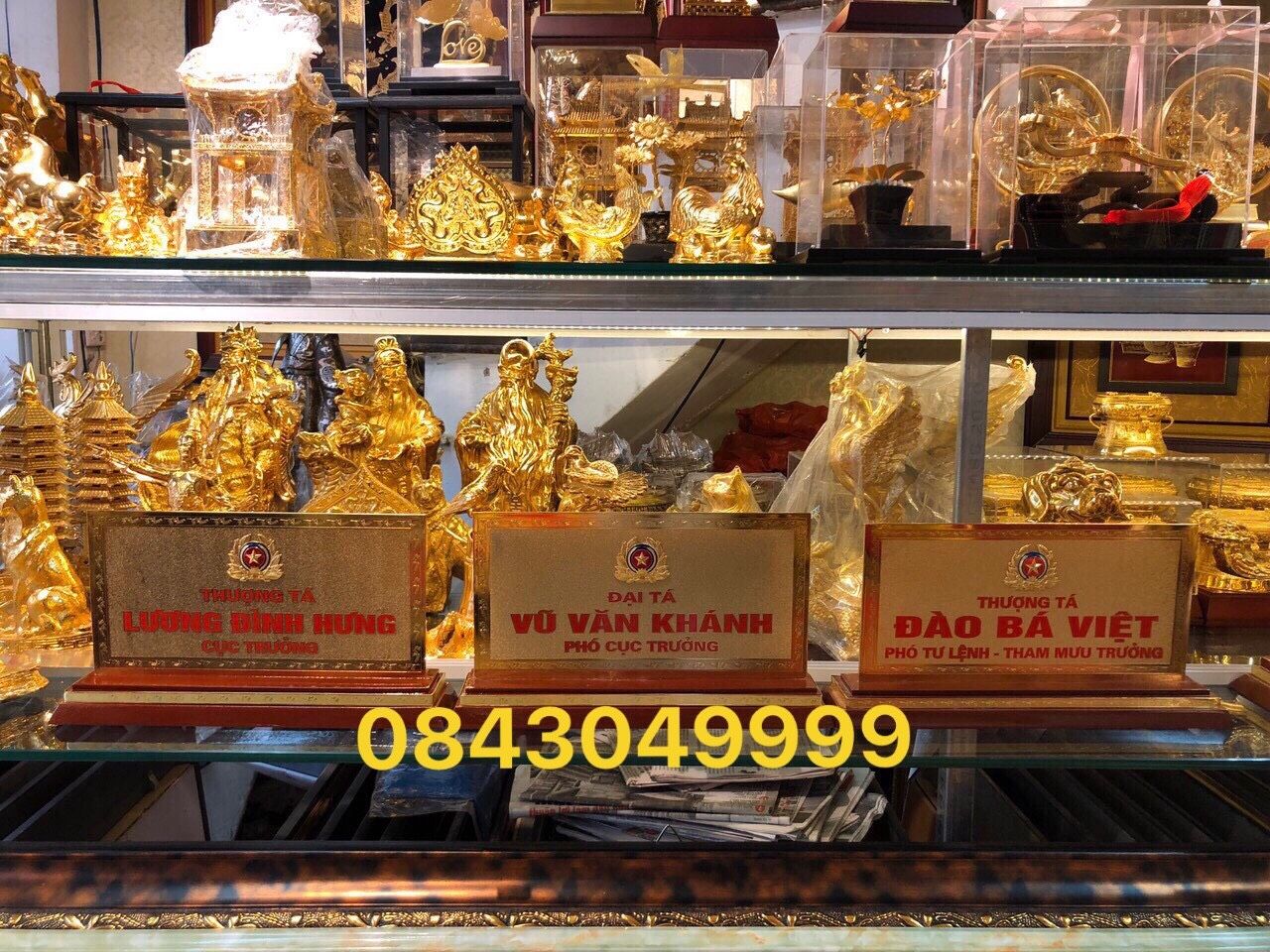  Biển Chức Danh Cột Rồng Mạ Vàng 24K 