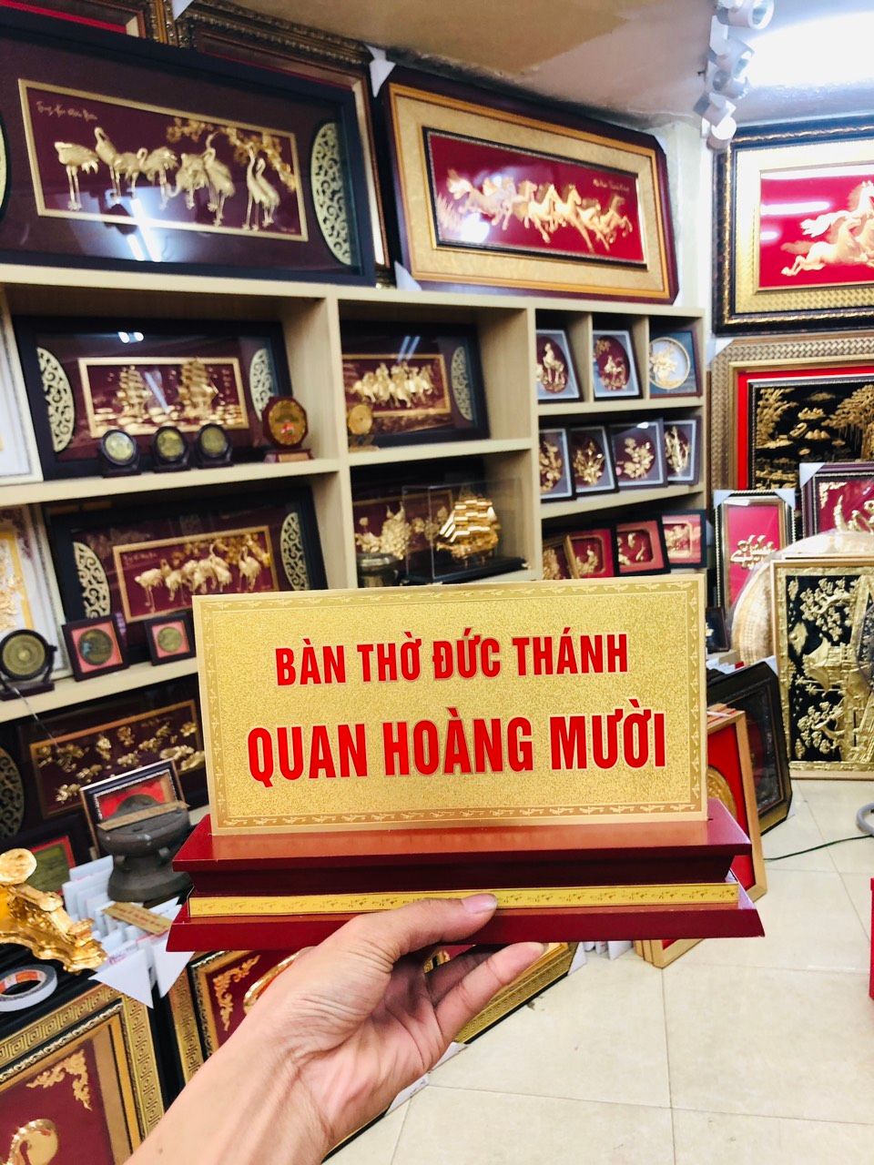  Biển Chức Danh Cột Rồng Mạ Vàng 24K 