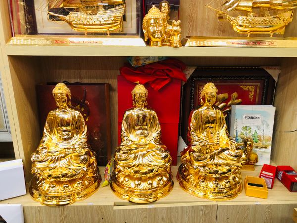  Tượng Phật Tâm Thế Mạ Vàng 24K 