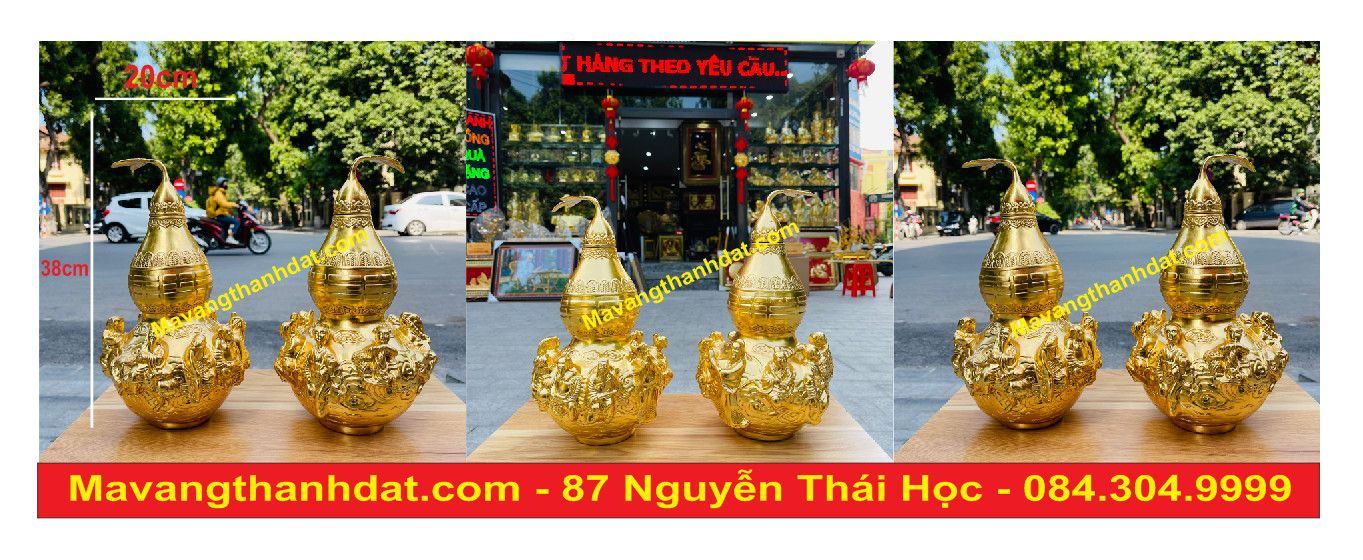  Hồ Lô Bát Tiên Dát Vàng 9999 