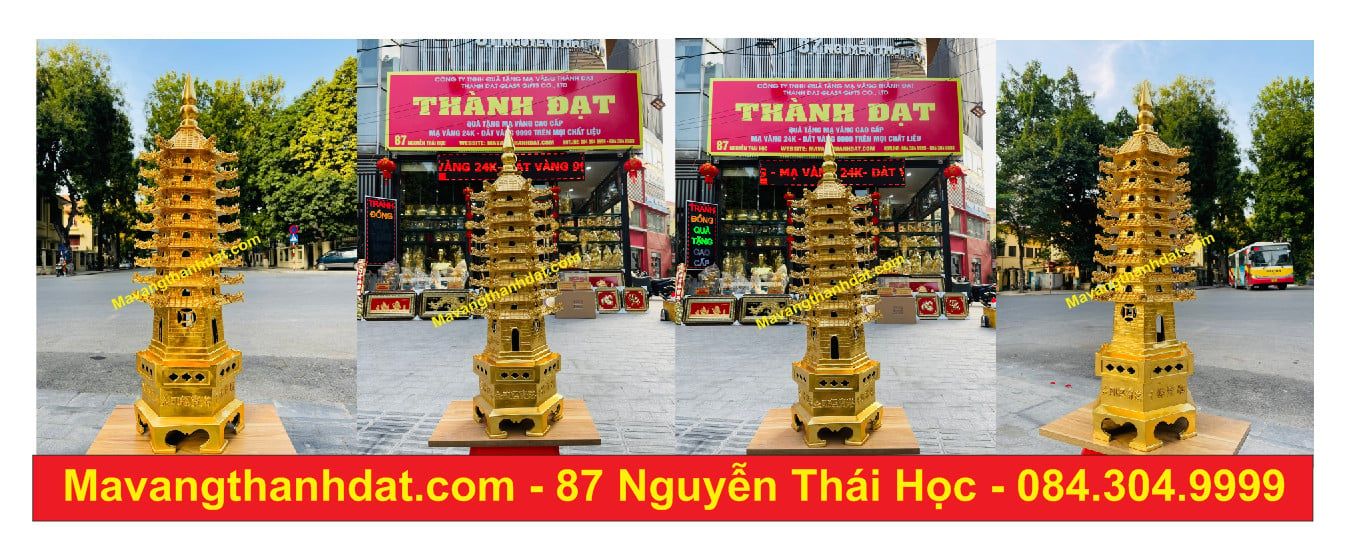  Tháp Văn Xương Dát Vàng 9999 