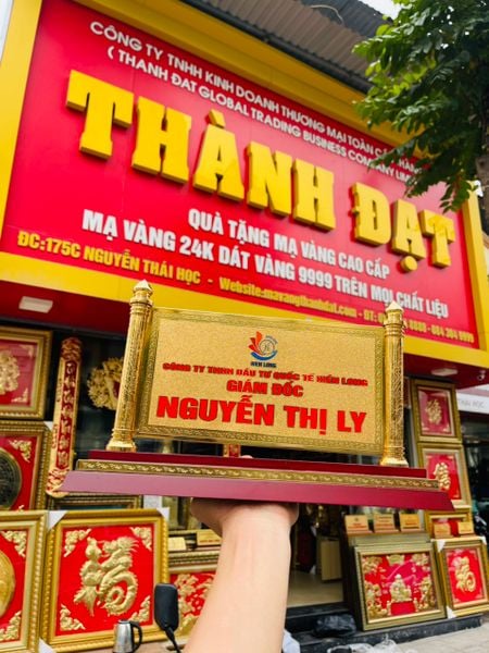  BIỂN CHỨC DANH CỘT ĐỒNG MẠ VÀNG 