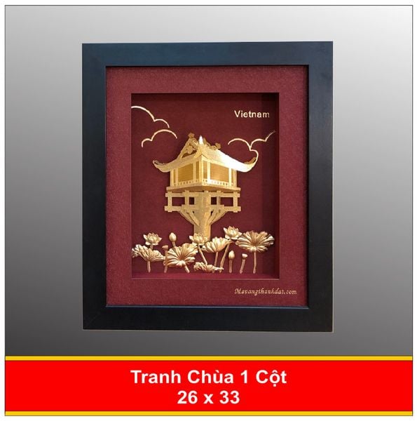  Tranh Chùa Một Cột Mạ Vàng 