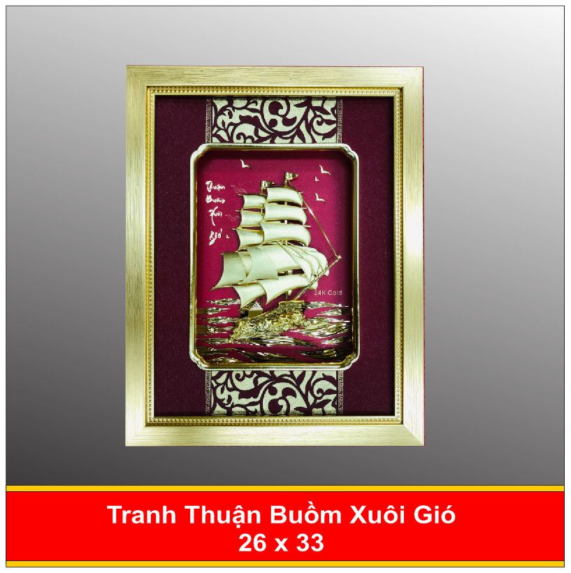  Tranh Thuận Buồm Xuôi Gió Mạ Vàng - 2633 