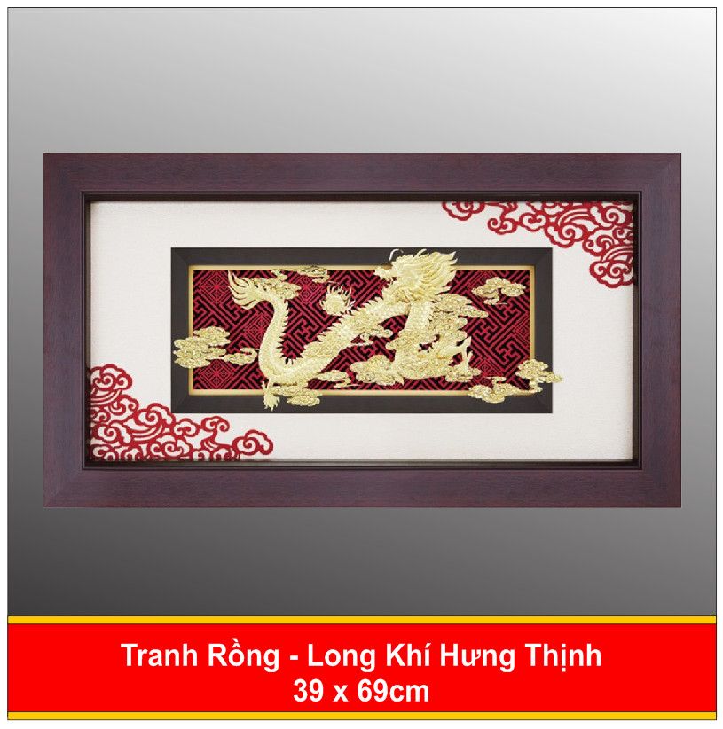  Tranh Rồng Mạ Vàng 24K - Phú Quý 