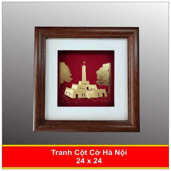  Tranh Cột Cờ Hà Nội Mạ Vàng 24K - 2424 