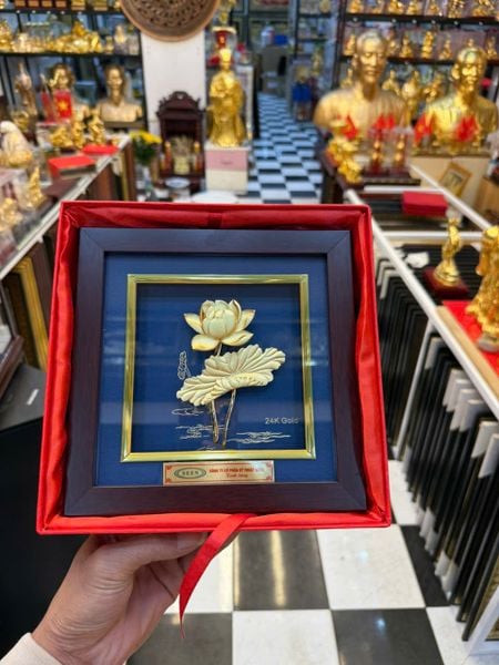  Tranh Hoa Sen Mạ Vàng - 2020 Xanh 