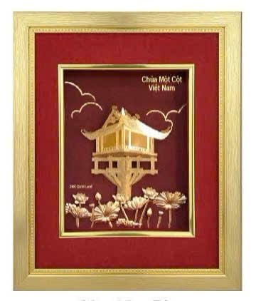  Tranh Chùa Một Cột Mạ Vàng 
