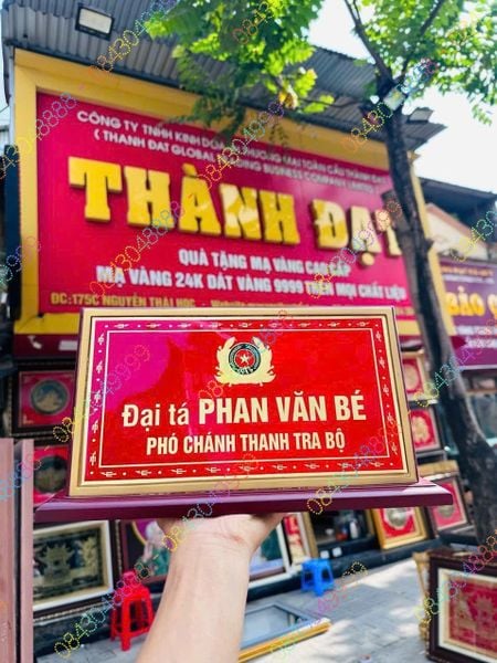  BIỂN CHỨC DANH CÔNG AN MẠ VÀNG 
