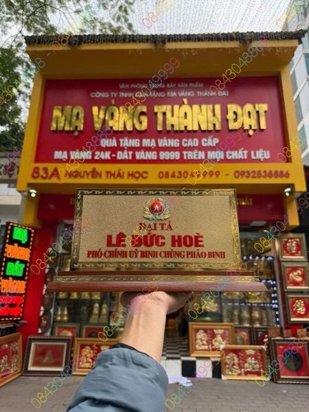  BIỂN CHỨC DANH PHÓ CHÍNH UỶ BÌNH CHỦNG PHÁO BINH 