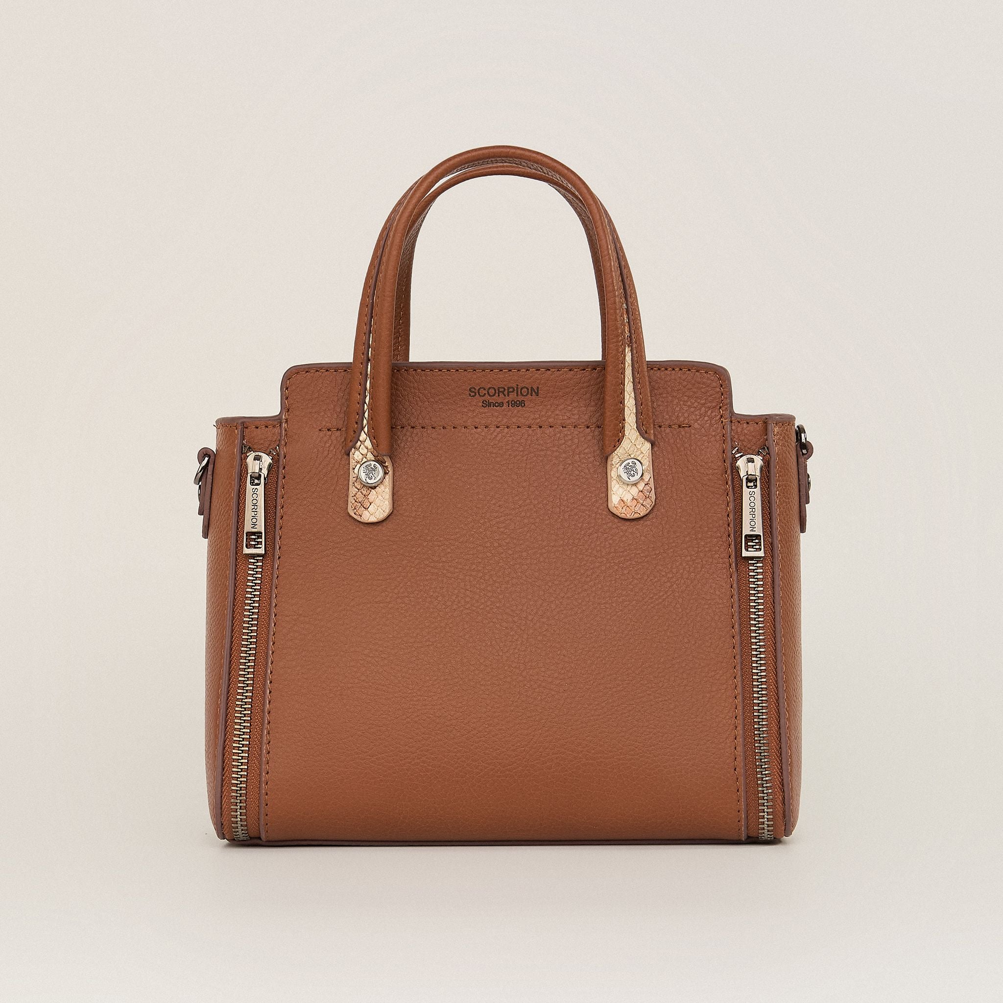  Túi Xách Nữ Da Trơn Nâu 26N.225 