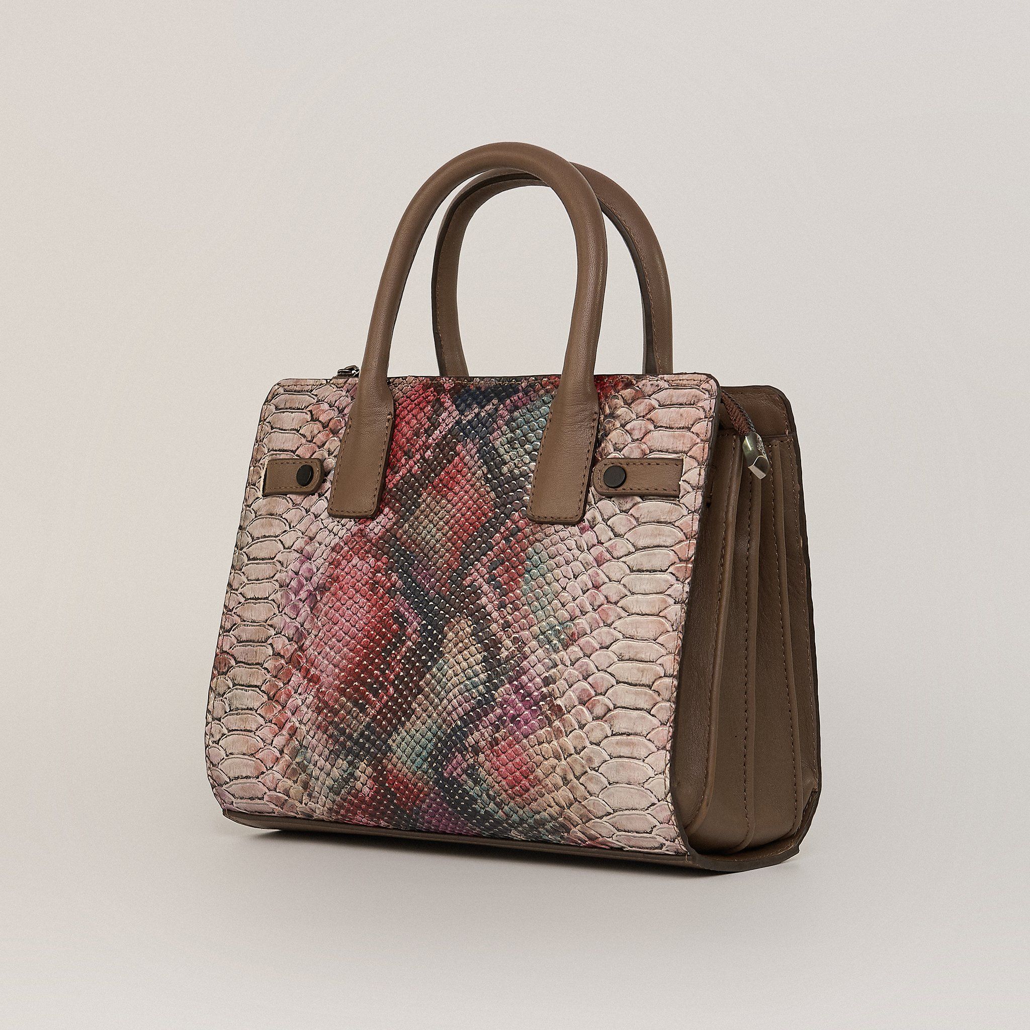  Túi Xách Nữ Da Vân Đỏ Loang 26.166 