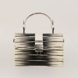  Túi Xách Nữ Da Vân Trắng Đen 26T.7 