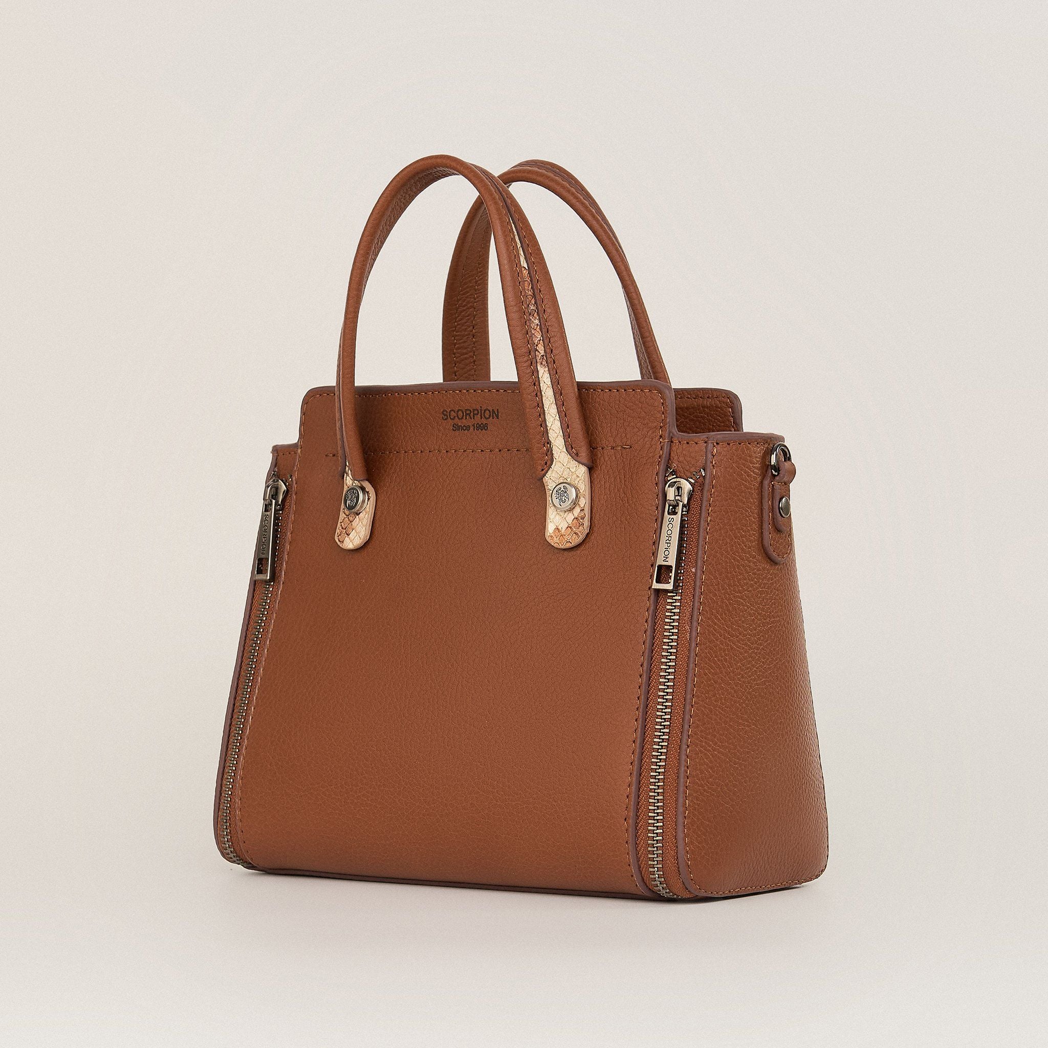  Túi Xách Nữ Da Trơn Nâu 26N.225 