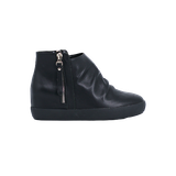  Giày Boot Da Nữ Khóa Zip Đen 593.10 