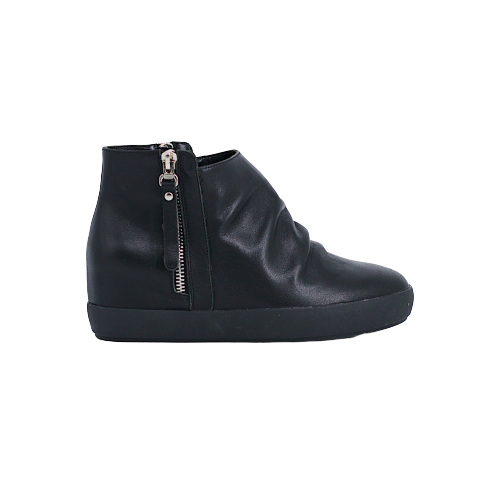  Giày Boot Da Nữ Khóa Zip Đen 593.10 