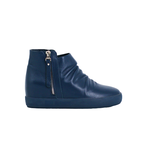  Giày Boot Da Nữ Khóa Zip Xanh 593.9 
