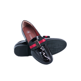  Giày Moccasin Nữ Đính Nơ Đen Bóng 693.40 