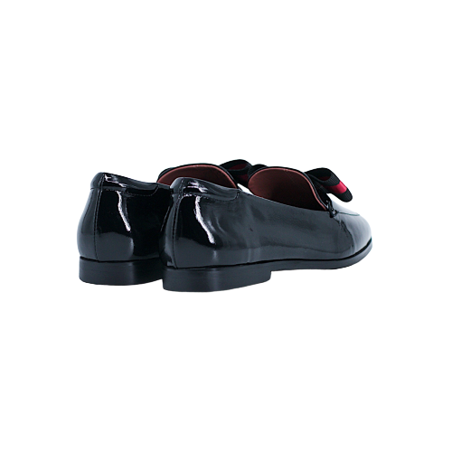  Giày Moccasin Nữ Đính Nơ Đen Bóng 693.41 