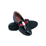  Giày Moccasin Nữ Đính Nơ Đen Bóng 693.41 