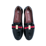  Giày Moccasin Nữ Đính Nơ Đen Bóng 693.41 