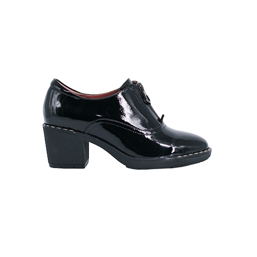  Giày Boot Da Nữ Cổ Thấp Đen Bóng 693.32 