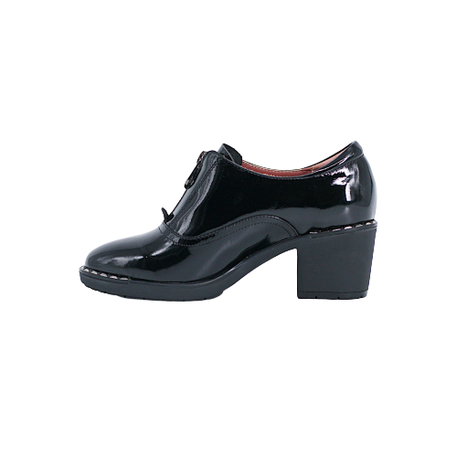  Giày Boot Da Nữ Cổ Thấp Đen Bóng 693.32 