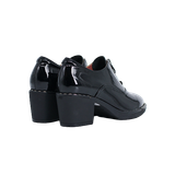  Giày Boot Da Nữ Cổ Thấp Đen Bóng 693.32 