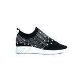  Giày Da Nữ Slip On Đen 693.23 