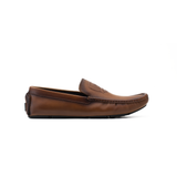  Giày Moccasin Nam Da Nâu Vàng 28A.6 