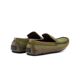  Giày Moccasin Nam Da Xanh 28A.2 