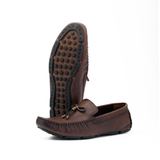  Giày Moccasin Nam Da Nâu 28A.12 