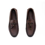  Giày Moccasin Nam Da Nâu 28A.12 