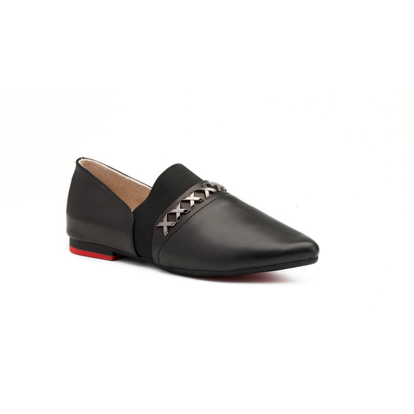  Giày Moccasin Nữ Đính Hoạ Tiết Đen 881.24 