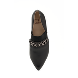  Giày Moccasin Nữ Đính Hoạ Tiết Đen 881.24 