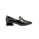  Giày Moccasin Cao Gót Đen Bóng 881.25 