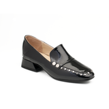  Giày Moccasin Cao Gót Đen Bóng 881.25 
