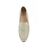  Giày Moccasin Cao Gót Da Bóng Trắng Sữa 881.28 