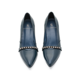  Giày Cao Gót Da Xanh 993.4 