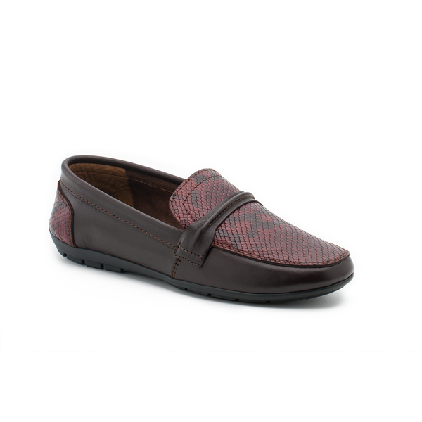  Giày Moccasin Nam Da Nâu 28.4 